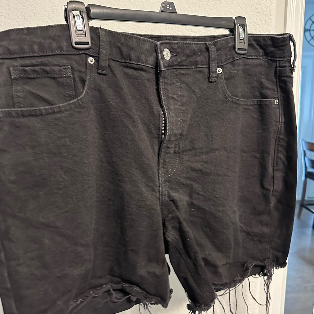 Old Navy Black High-Rise Denim Shorts